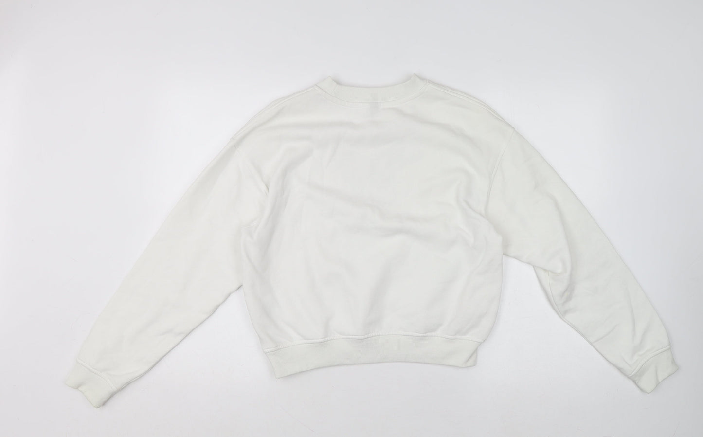 H&M Divided Womens White Butterfly Graphic Sweatshirt Size 8