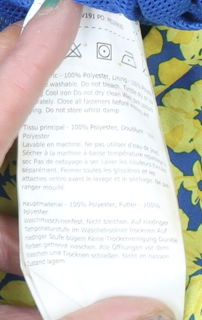 Regatta Girls Yellow Floral Waterproof Hooded Rain Coat 7-8 Years