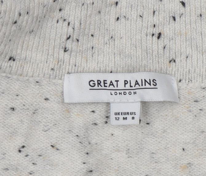 Great Plains Women's Beige Collared Knit Jumper Size 12