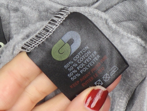 Getting Dirty Women’s Grey Full Zip Hoodie Size M Cotton Blend