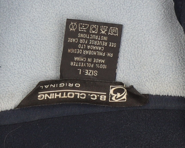 B.C. Clothing Women's Blue Fleece Full Zip Jacket Size L