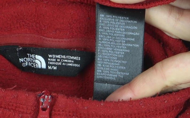 The North Face Women's Red Fleece 1/4 Zip Jacket Size M