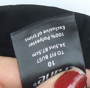 Crane Women's Black Softshell Reflective Sports Jacket Size 10