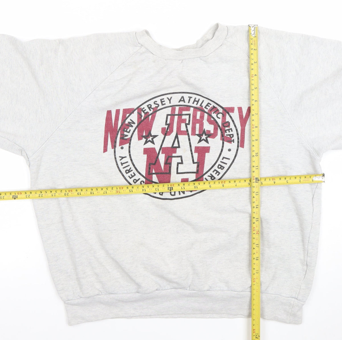 Topman Men's Grey L College Graphic Crew Neck Sweatshirt