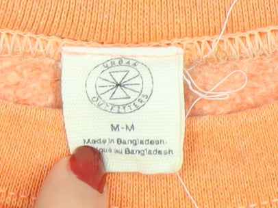 Great Outfitters Women Orange Floral Pullover Sweatshirt Size M