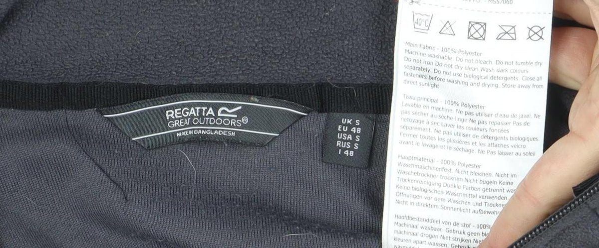 Regatta Men’s Grey Fleece 1/4 Zip Pullover Sweatshirt Size S