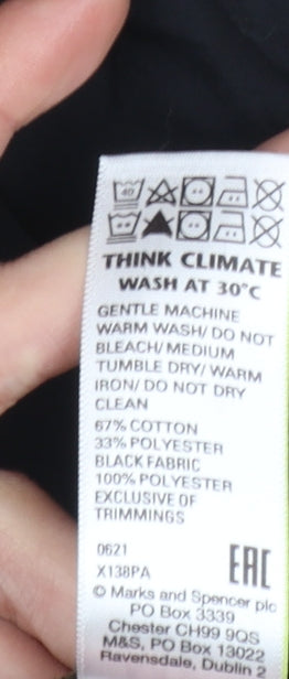 Marks and Spencer Boys Khaki & Black Full Zip Hoodie Age 13-14 Years