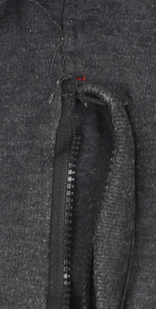 Crosshatch Men's Grey Hooded Full Zip Jacket Size M Casual Wear