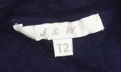 J & W Women's Blue Open-Knit Lightweight Cardigan M