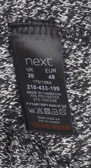 Next Women’s Grey Long Knit Overcoat Size 20 Classic Style