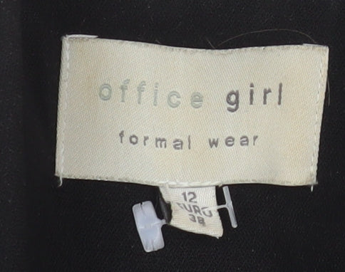 Office Girl Women's Black Size 12 Formal Suit Jacket Blazer Classic Workwear
