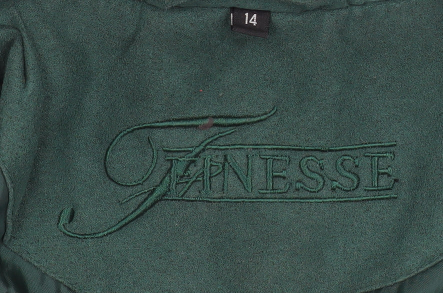 Finesse Women’s Green Quilted Mid-Length Jacket Size 14