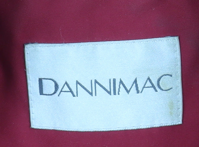 Dannimac Womens Red Hooded Mid-Length Rain Coat Size S