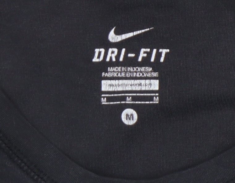 Nike Women's Black Dri-FIT Sports T-Shirt Size M Short Sleeve