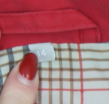 JFW Womens Red Cotton Full Zip Jacket Size 14