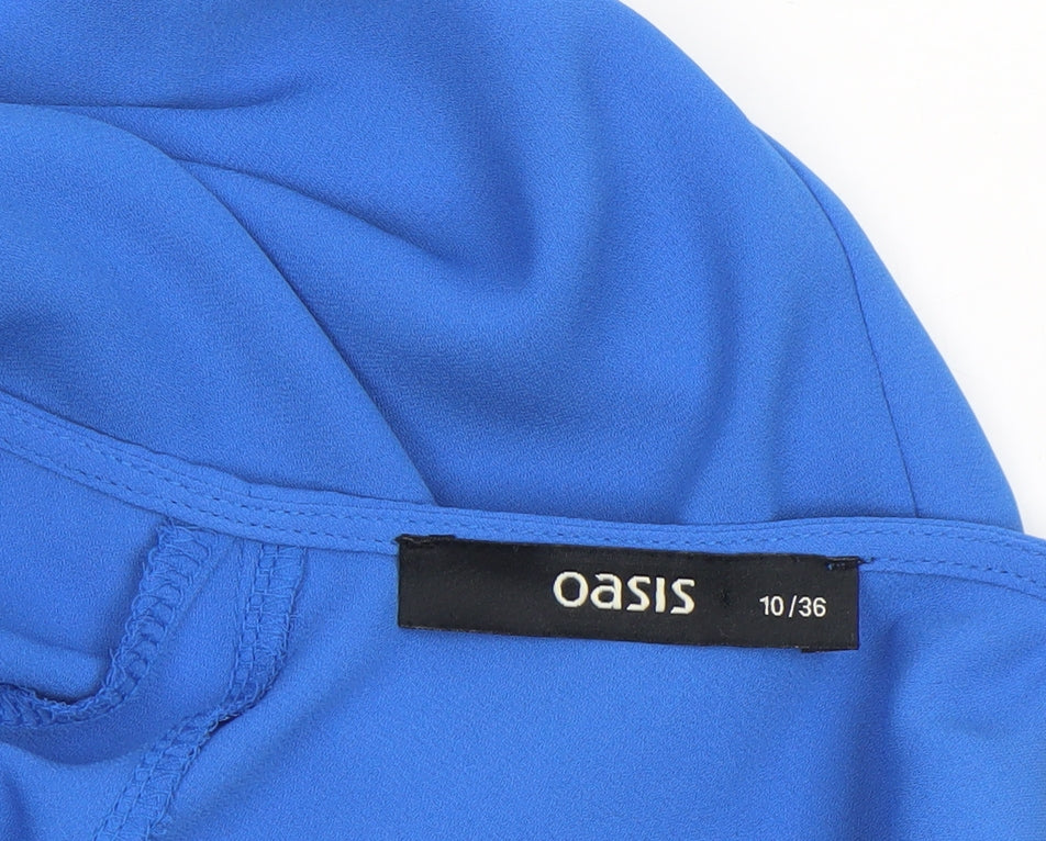 Oasis Women Blue Size 10 Camisole Tank Top Polyester Sleeveless