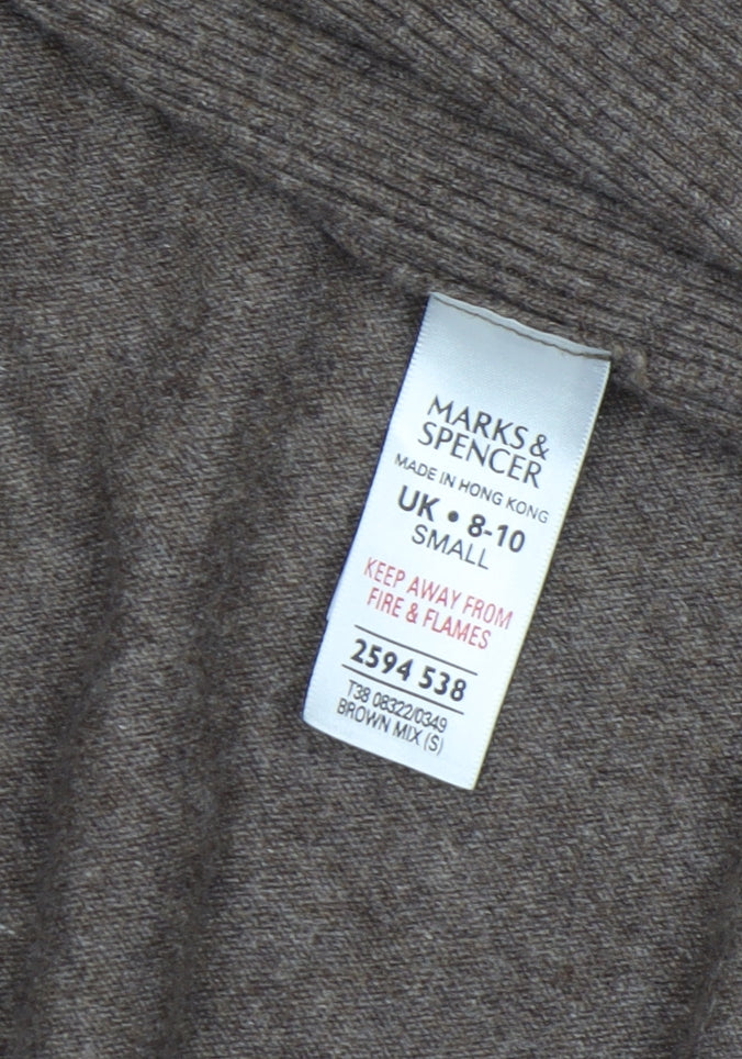 Marks & Spencer Women’s Brown Wrap Knit Cardigan Size 8-10
