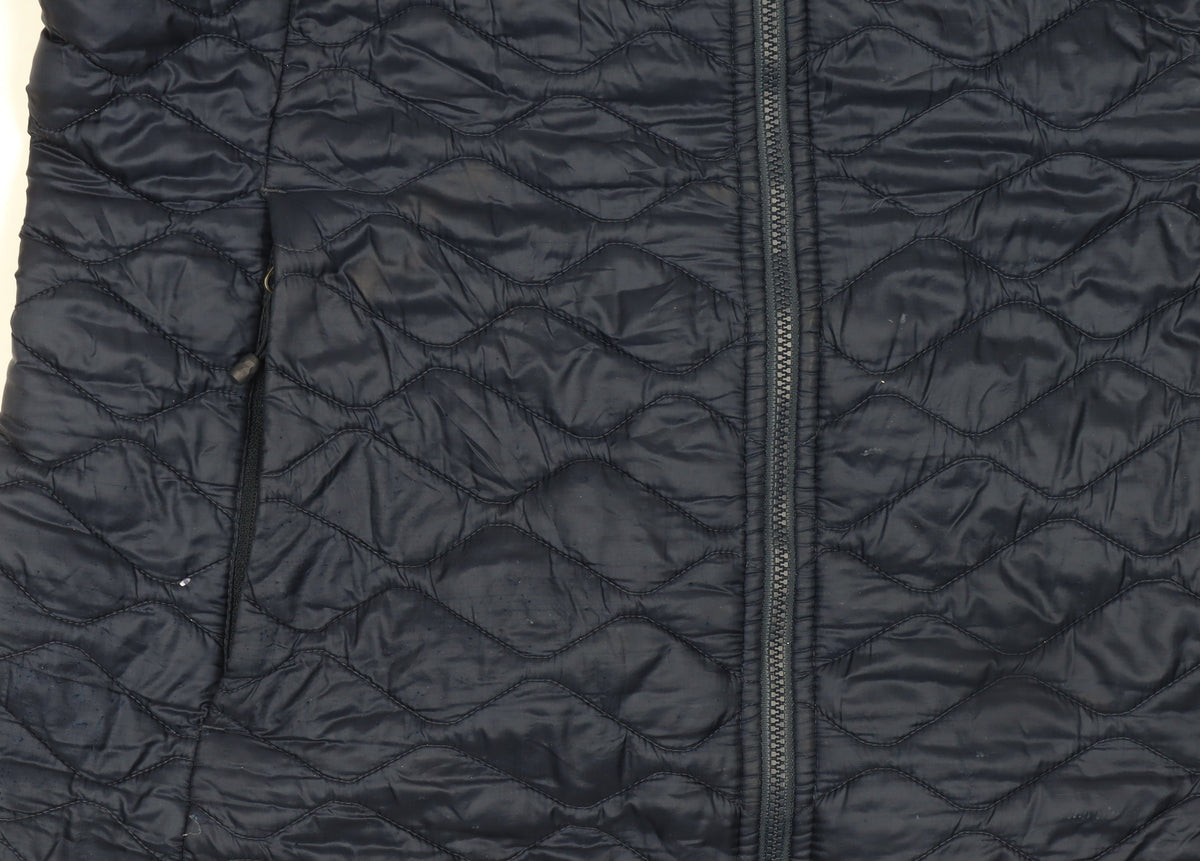 The North Face Women's Blue Quilted Hooded Jacket Size M