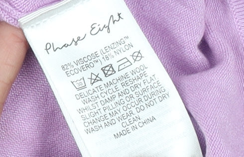 Phase Eight Women’s Purple Knit Relaxed Pullover Jumper Size M