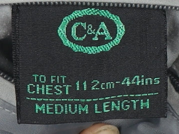 C&A Mens Green L Regular Parka Jacket 44in Stand Collar Winter Coat