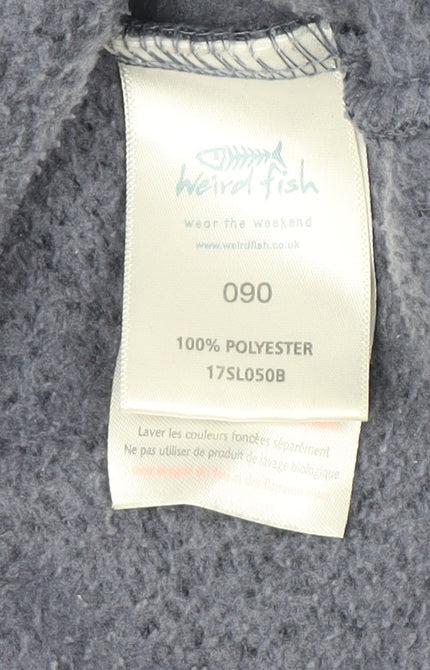 Weird Fish Womens Grey Size 16 Full Zip Fleece Jumper