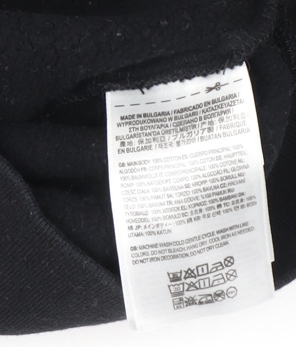 Vans Men's Black Relaxed Fit Long Sleeve Crew Neck Sweatshirt Small
