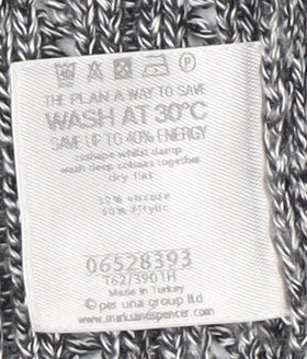 Marks & Spencer Women’s Grey L Chunky Knit Long Cardigan