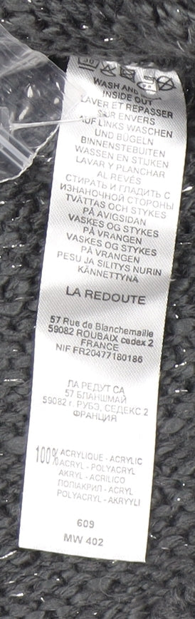 Anne Weyburn Women’s Grey Chunky-Knit Long Sleeve Cardigan Size 14/16