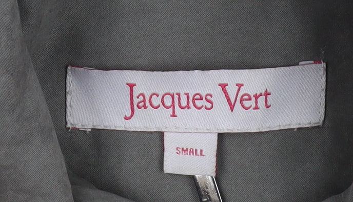 Jacques Vert Women's Green Hooded Parka Coat Size S Faux Fur Trim