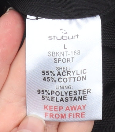 Stuburt Men's Grey 1/4 Zip Knit Jacket L Golf Sportswear