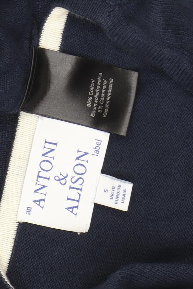 Antoni & Alison Women’s Navy Blue Knit Bodycon Bow Dress Size S