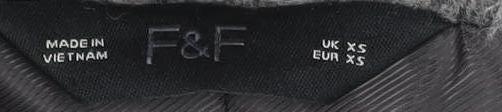 F&F Women’s Grey Wool Blend Mid-Length Overcoat XS
