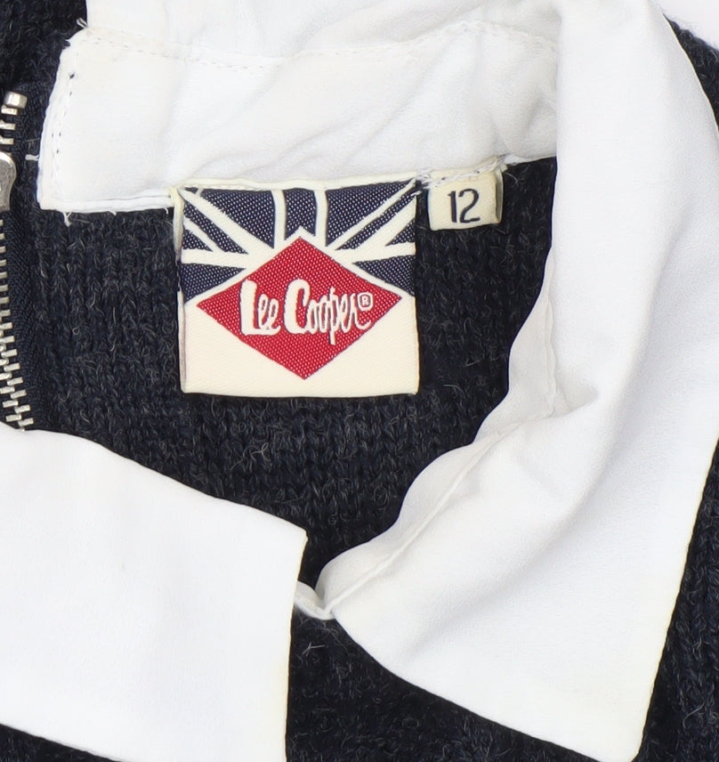 Additional view of Lee Cooper women’s blue collared knit jumper, size UK 12