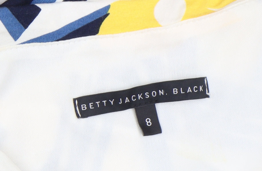Betty Jackson Black Women's Multicoloured Floral Sheath Dress Size 8