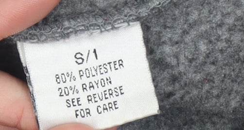 Sabrina Men’s Grey Fleece Full Zip Basic Jacket Size S
