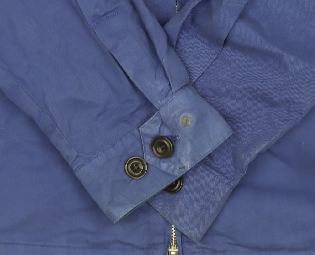 Hartford Men's Blue Cotton Basic Jacket Size 50 Regular Fit