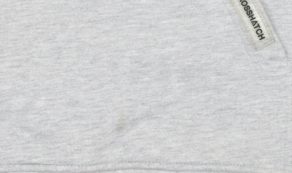 Crosshatch Men's Grey Pullover Hoodie Size M Cotton Blend