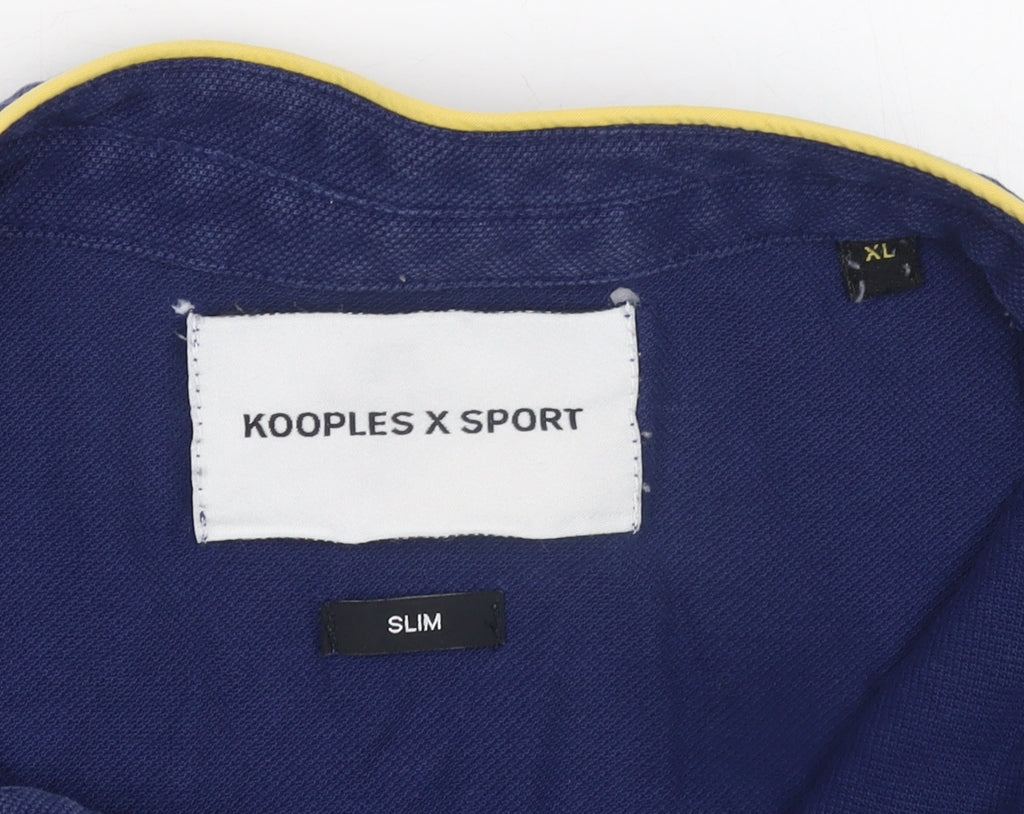 Kooples X Sport Men’s Blue Slim Fit Polo Shirt XL