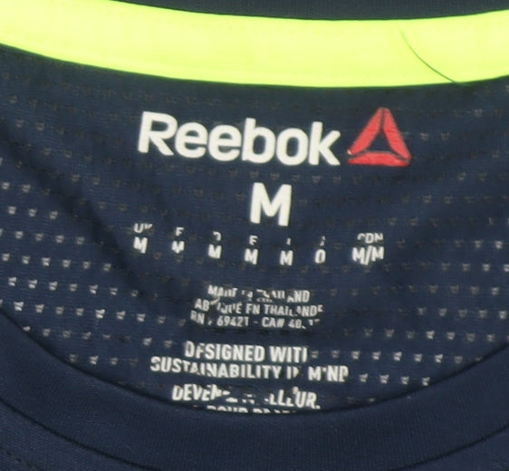 Reebok Men's Blue Graphic Print Sports T-Shirt Size M
