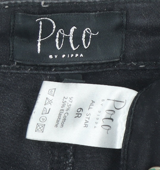 Poco by Pippa Women's Black Skinny Jeans Size 6R Stretch Denim