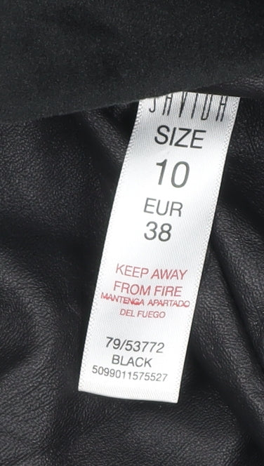 Savida Women’s Black Faux Leather Leggings Size 10 Slim Fit