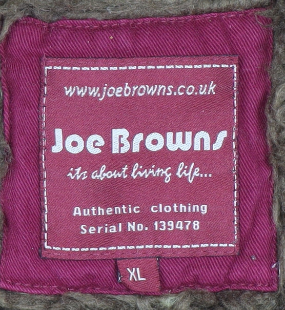 Joe Browns Women’s Red Full Zip Hooded Cardigan XL Acrylic Wool Blend