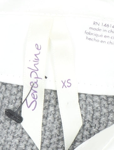 Seraphine Women’s Grey Collared Knit Jumper XS Regular Fit