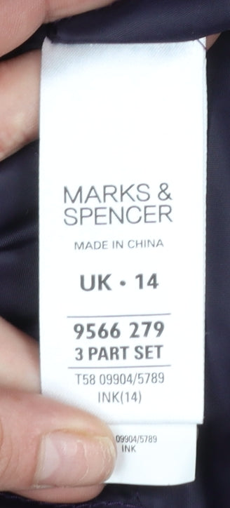 Marks and Spencer Women's Purple Hooded Puffer Jacket UK 14