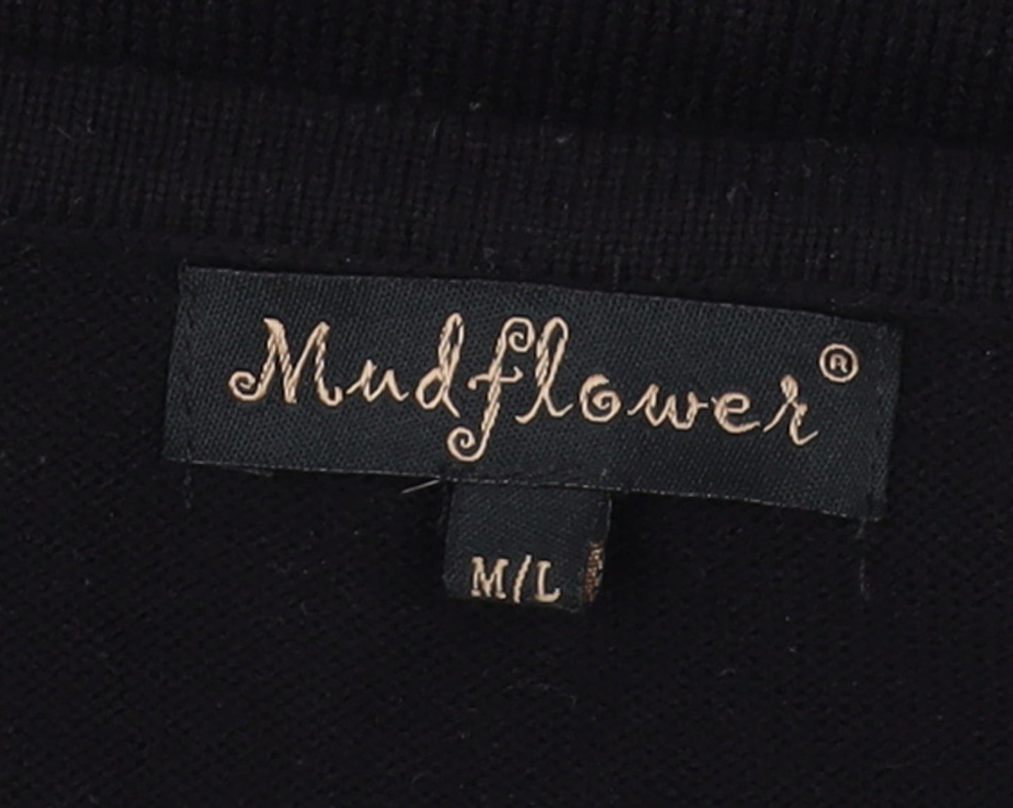 Mudflower Women’s Purple Black Check Knit Jumper M Crew Neck