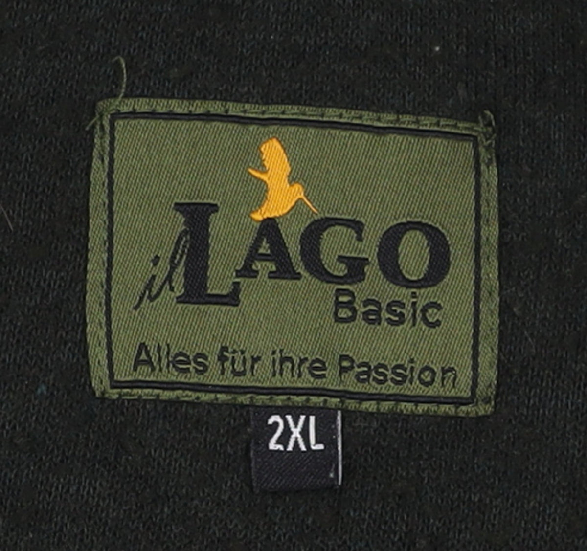 il Lago Basic Men's Black 2XL Fleece 1/4 Zip Pullover Jumper