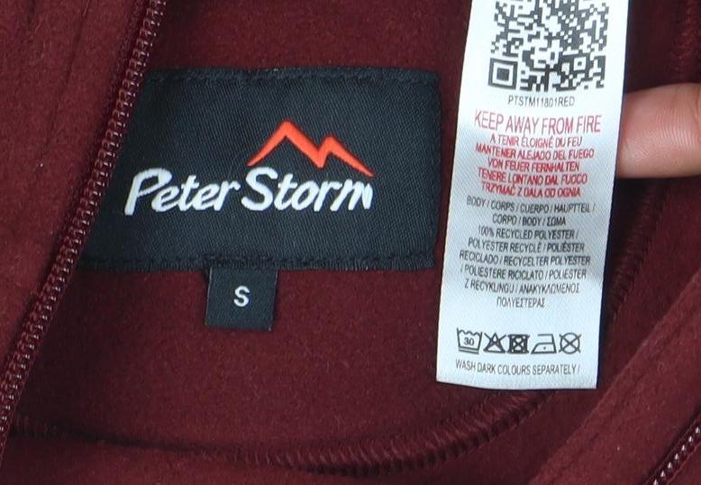 Peter Storm Men's Red Fleece 1/2 Zip Pullover Sweatshirt Size S