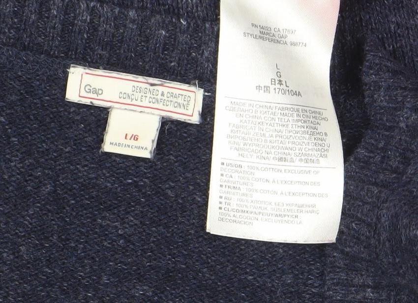 Gap Women’s Multicoloured Cotton Crew Neck Jumper L
