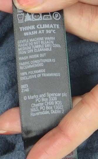 Marks & Spencer Women’s Blue Mock Neck Pullover Jumper Size M