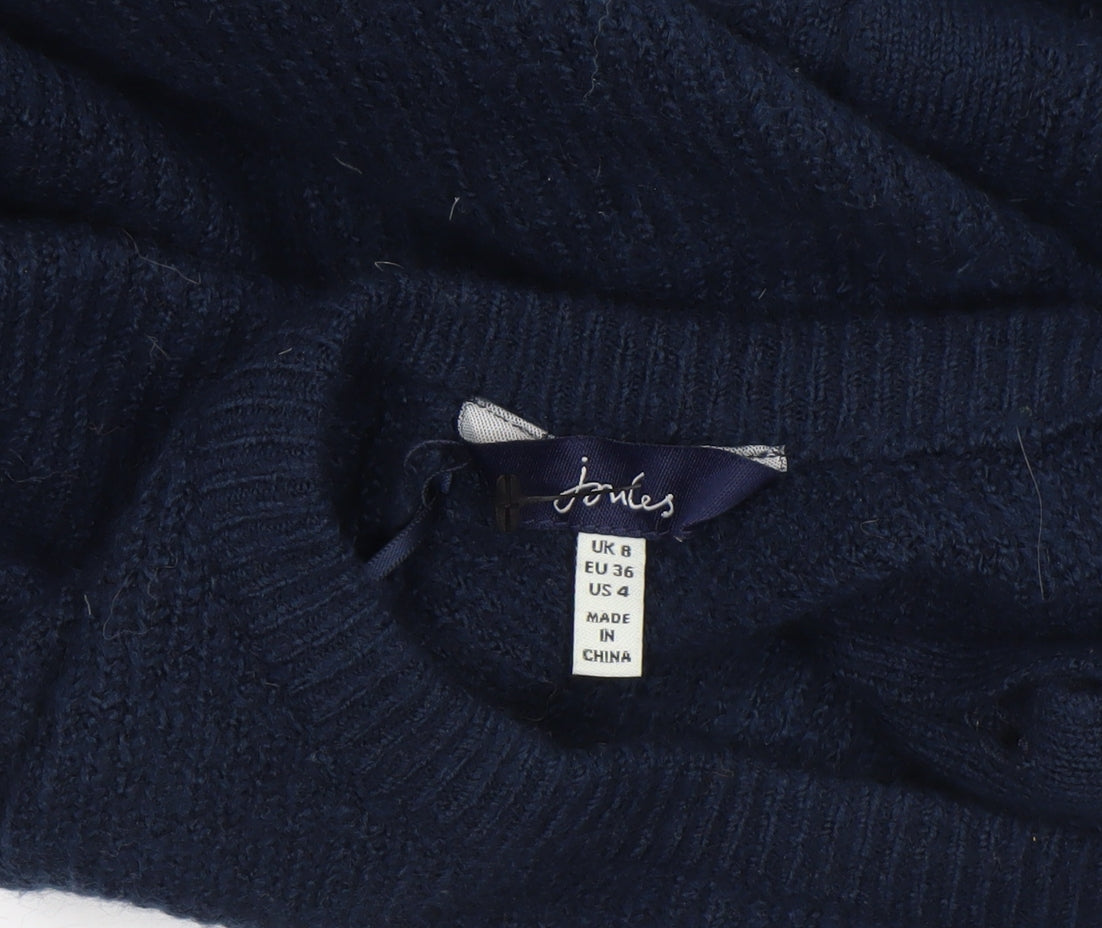 Joules Women’s Navy Blue Cardigan UK 8 Long Sleeve Knit Jumper